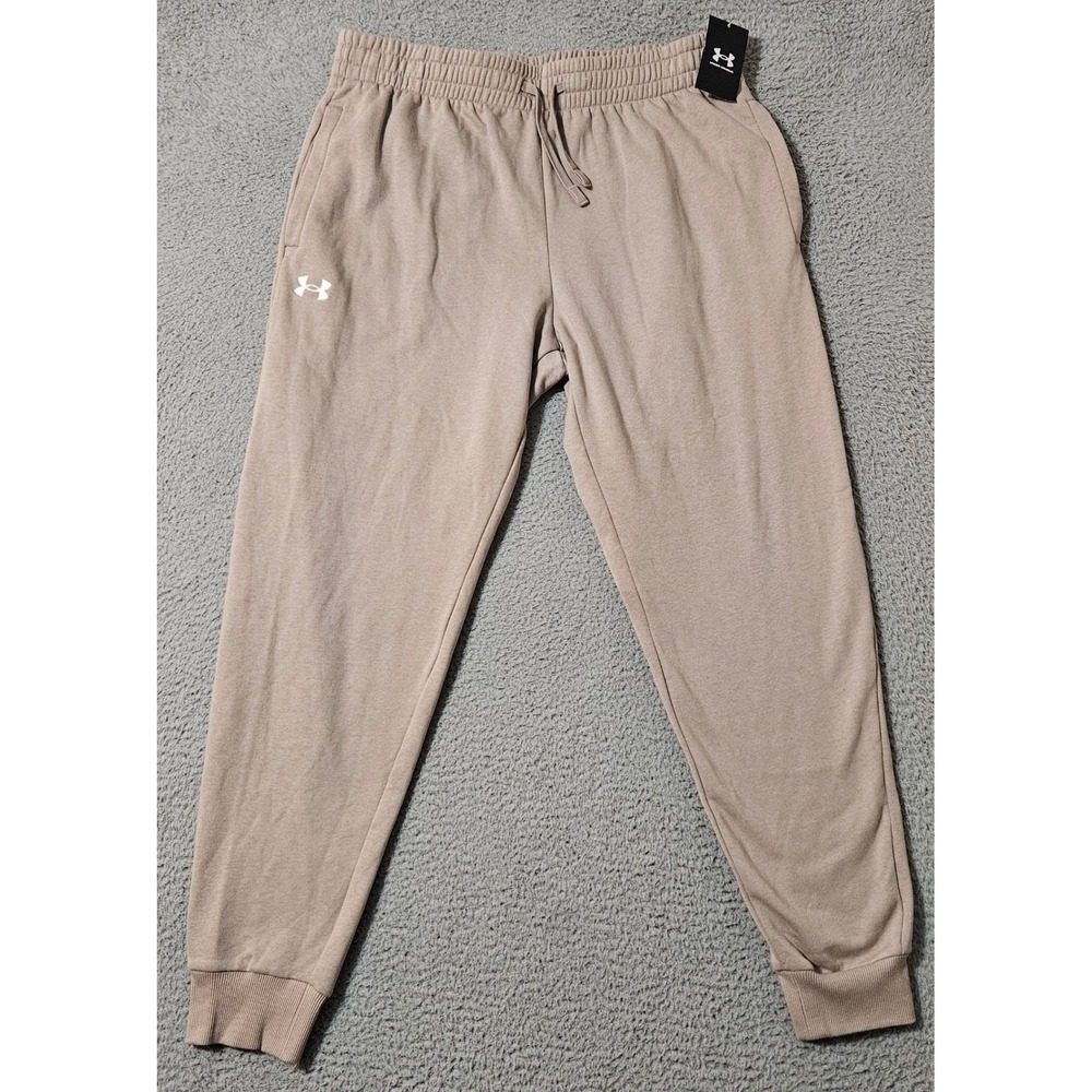 Under Armour Men's Rival Fleece Jogger Pant Pants 1379774‎ Tan Size X-Large XL